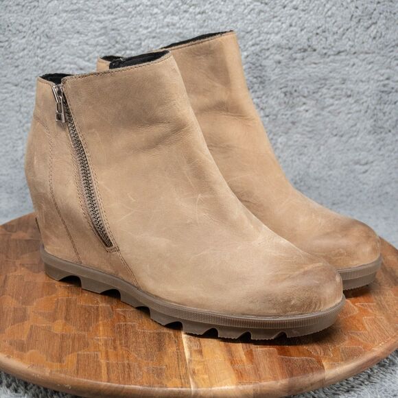 Sorel Joan of Arctic Wedge III Brown Zip Bootie Size 11 EUC - Picture 1 of 8